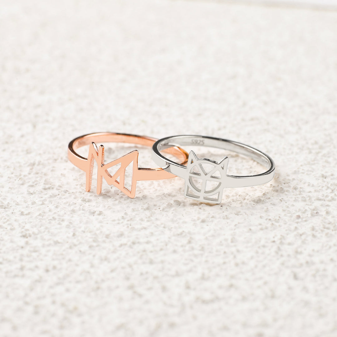 Bague à monogramme avec prénom