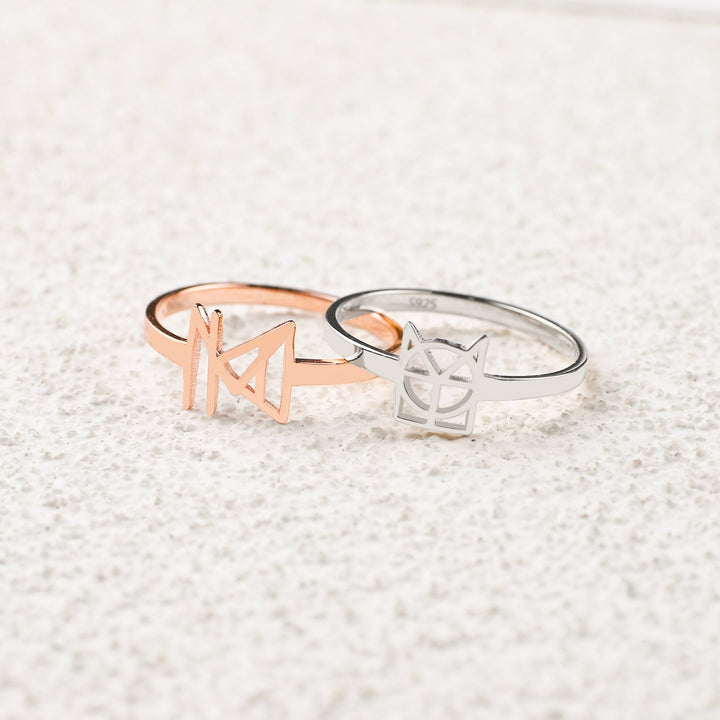Bague à monogramme avec prénom