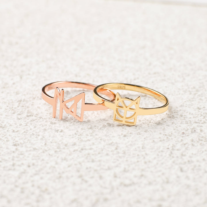 Bague à monogramme avec prénom