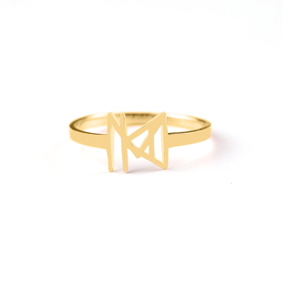 Bague à monogramme avec prénom