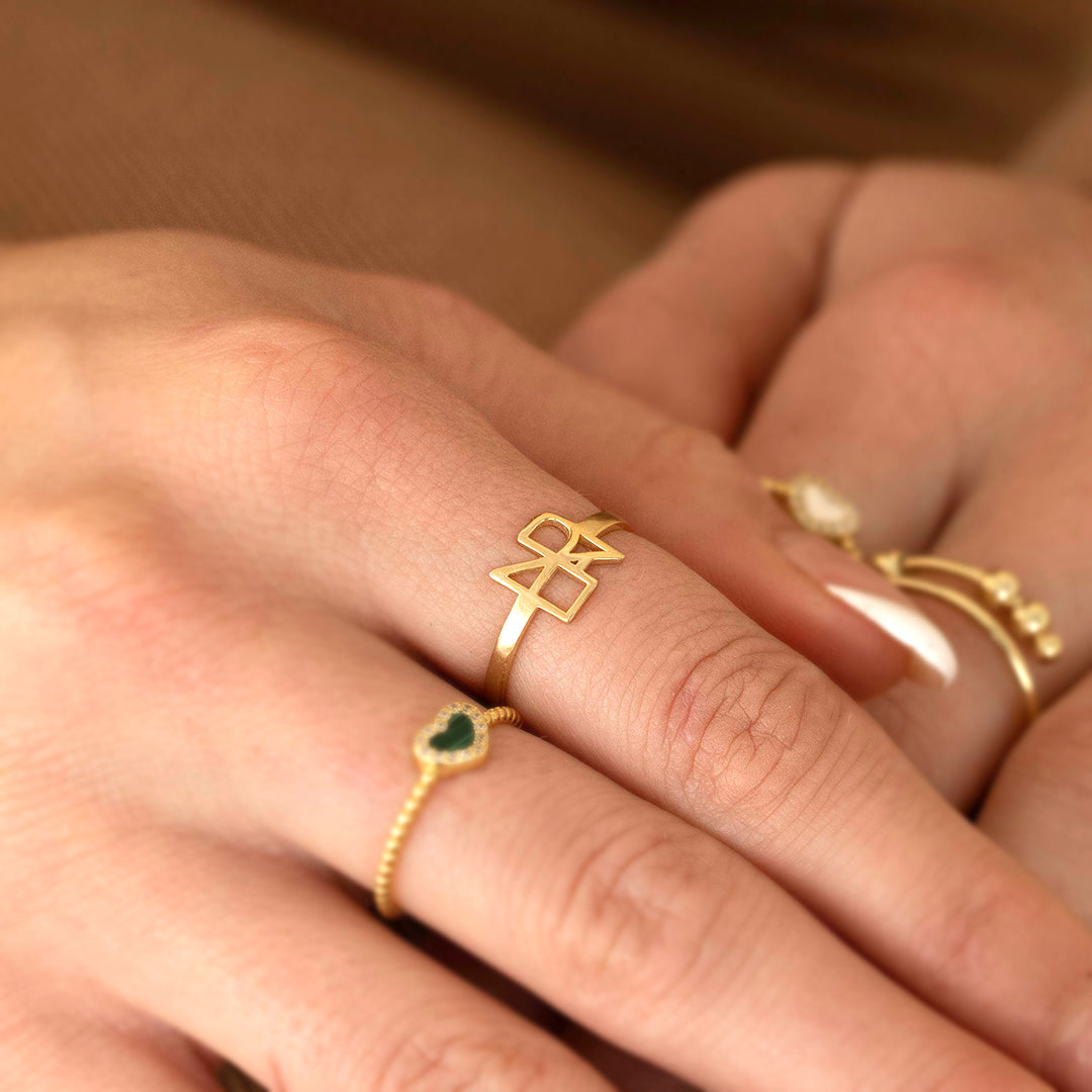 Bague à monogramme avec prénom