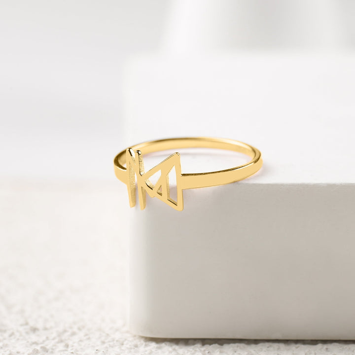 Bague à monogramme avec prénom