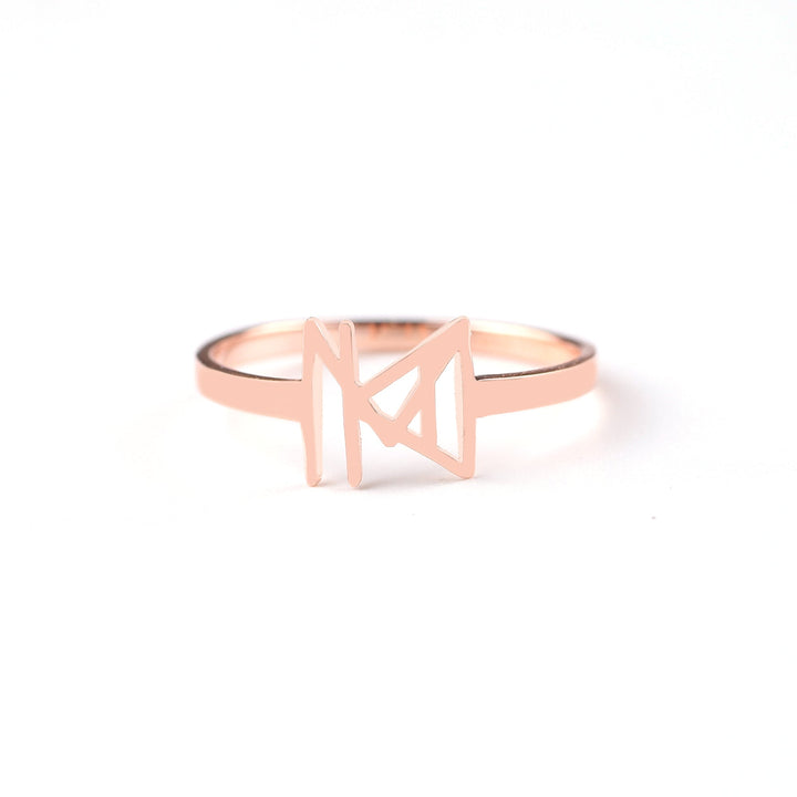 Bague à monogramme avec prénom