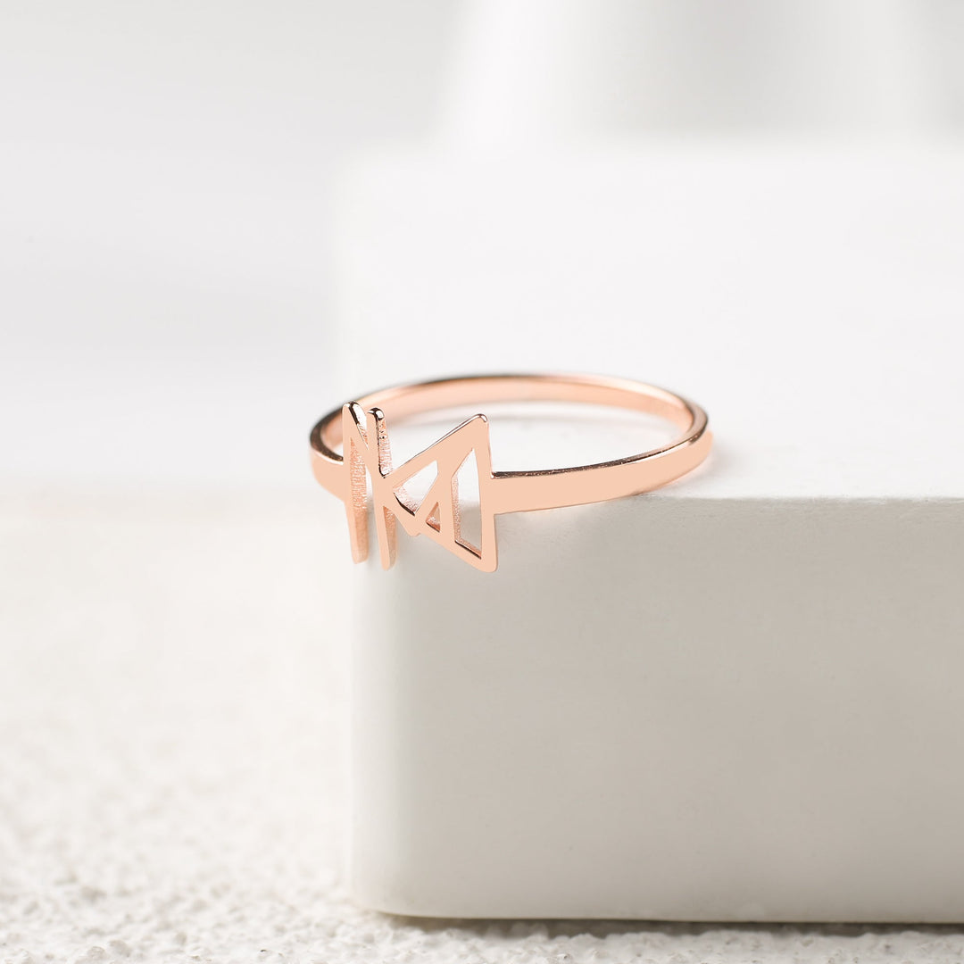 Bague à monogramme avec prénom