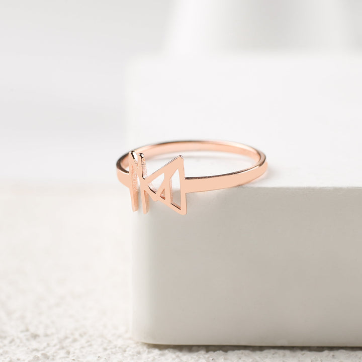 Bague à monogramme avec prénom