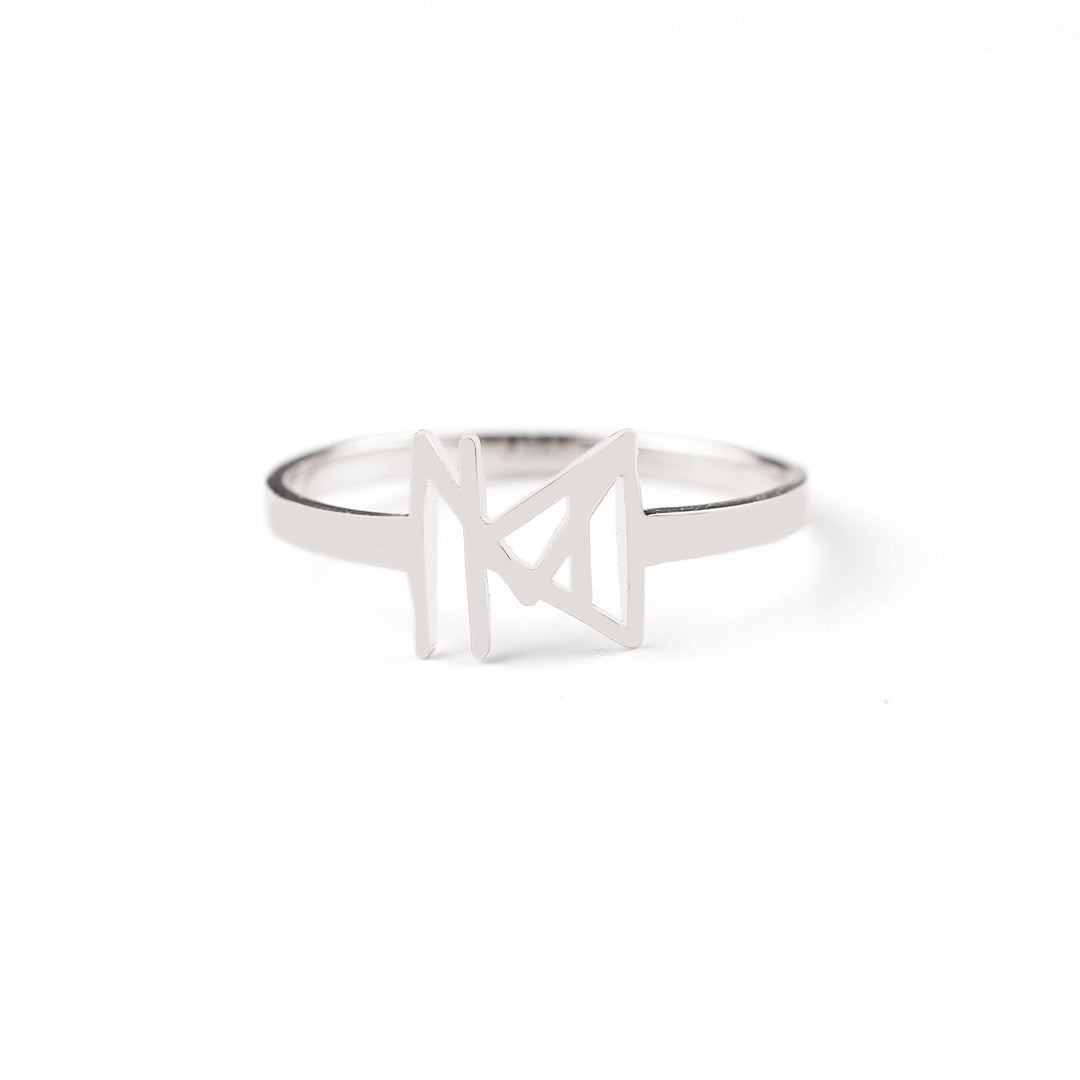 Bague à monogramme avec prénom