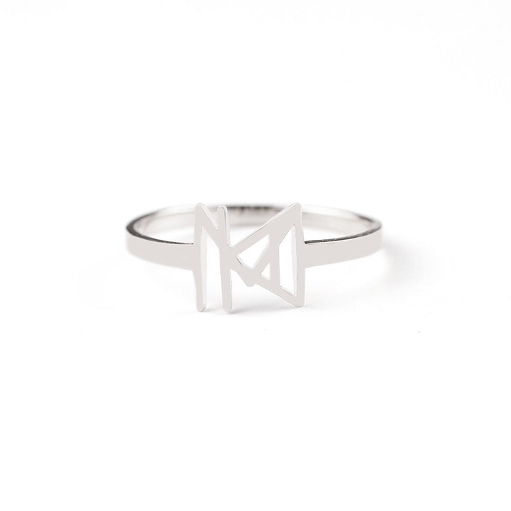 Bague à monogramme avec prénom
