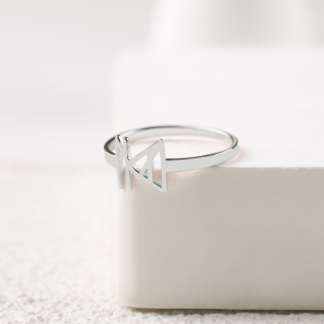 Bague à monogramme avec prénom
