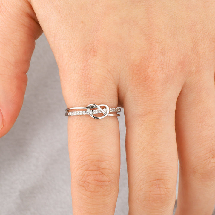 Anello Nodo Doppio Fascia Legame Madre e Figlia