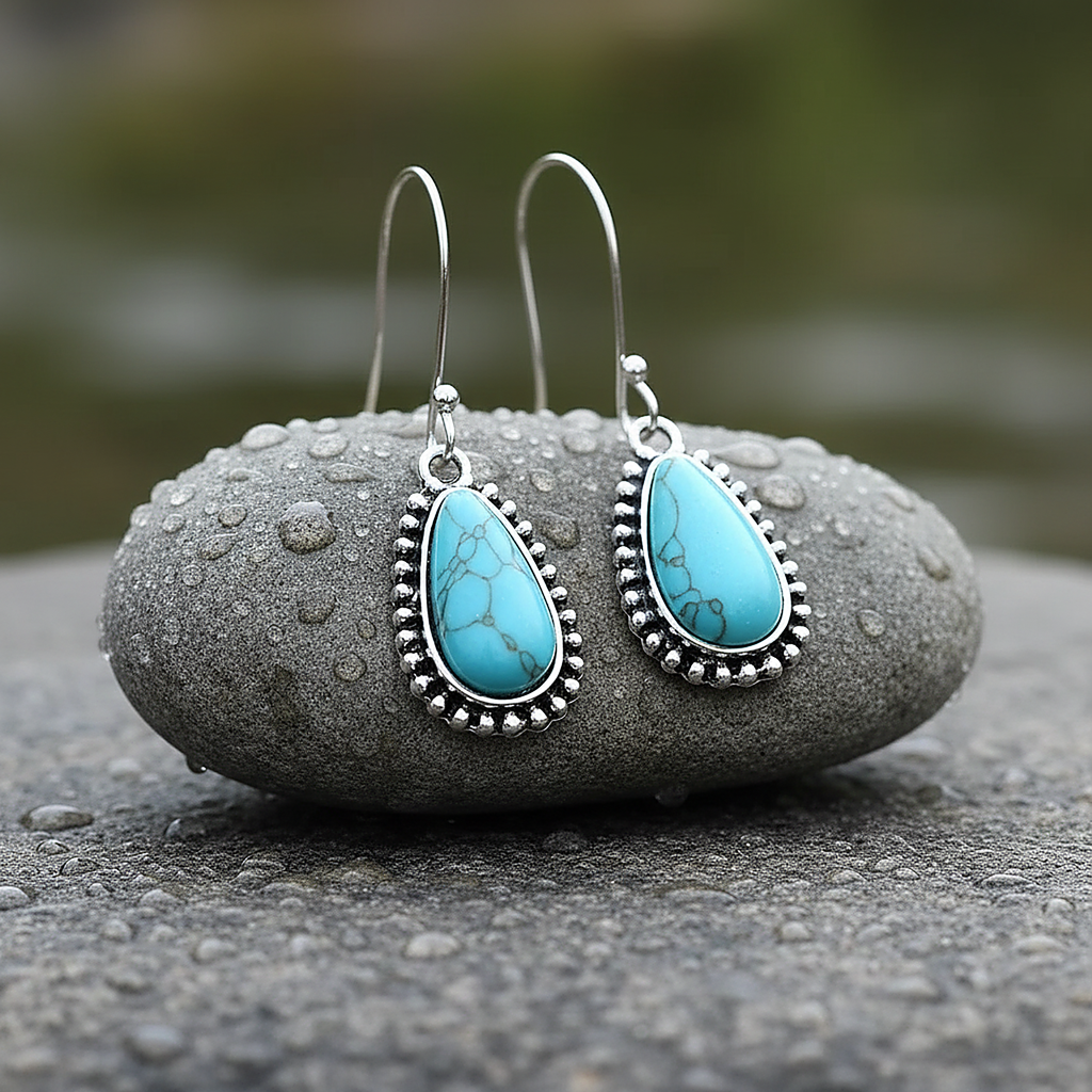 Boucles d’oreilles turquoise Ophira
