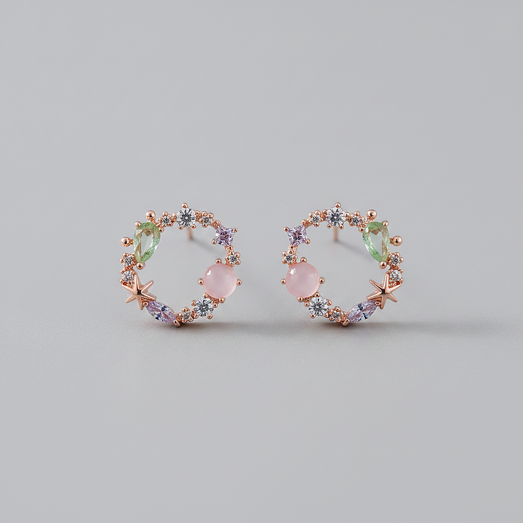Boucles d’oreilles Wisteria en zircone