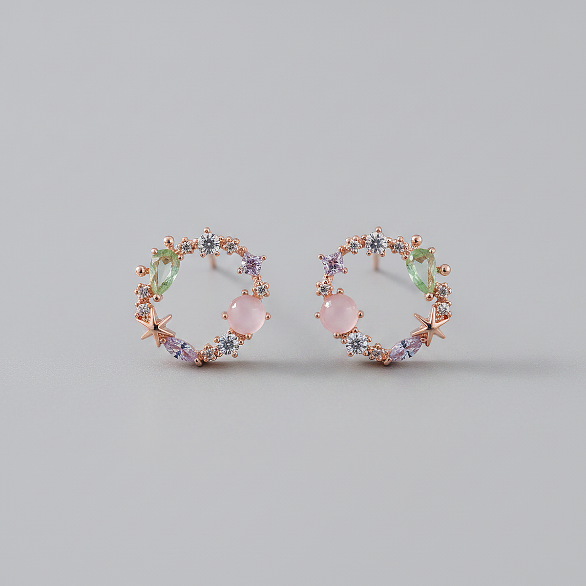 Boucles d’oreilles Wisteria en zircone