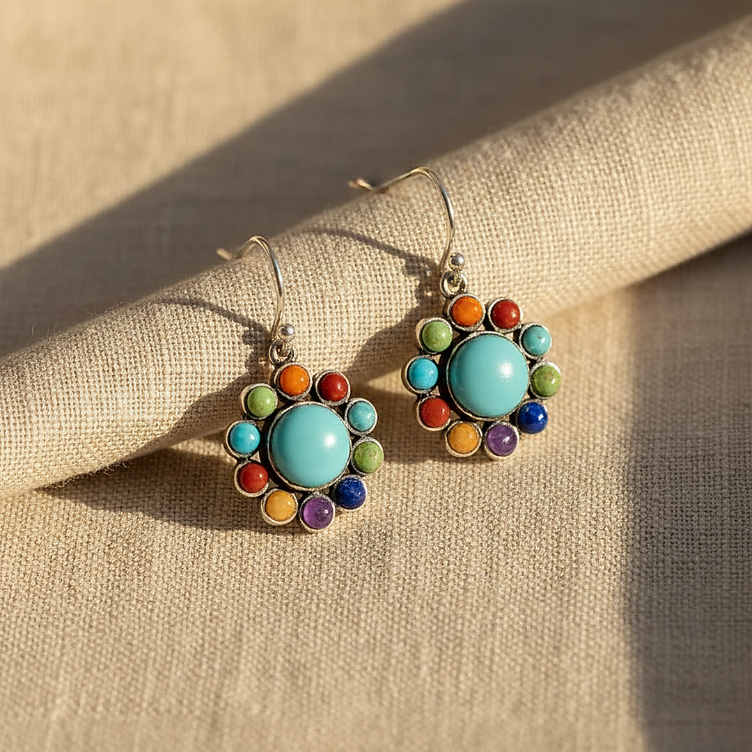 Boucles d’oreilles en turquoise