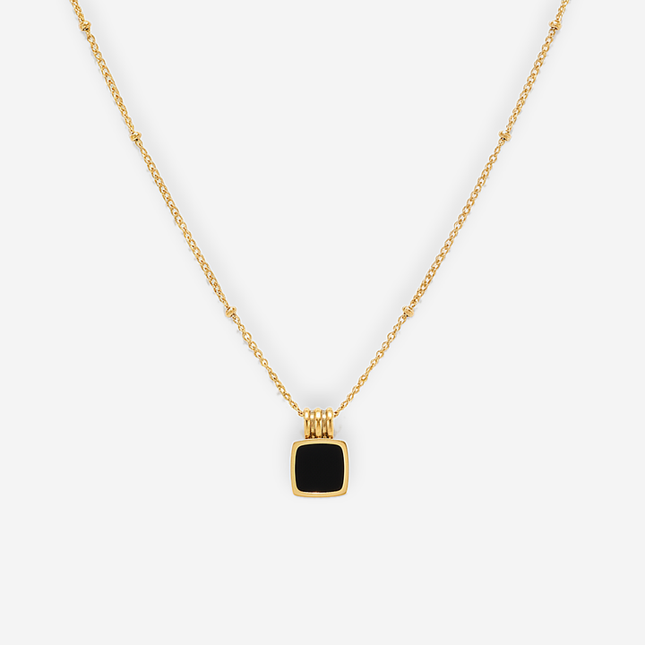 Lucia Black Pendant Necklace