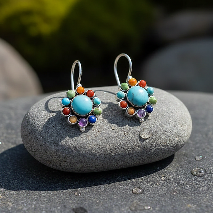 Boucles d’oreilles en turquoise