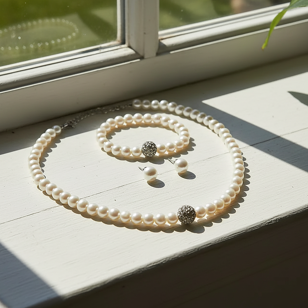 Set di gioielli Capucine con perle