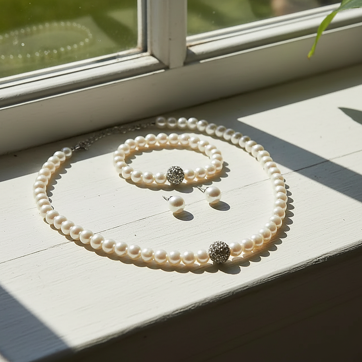 Set di gioielli Capucine con perle