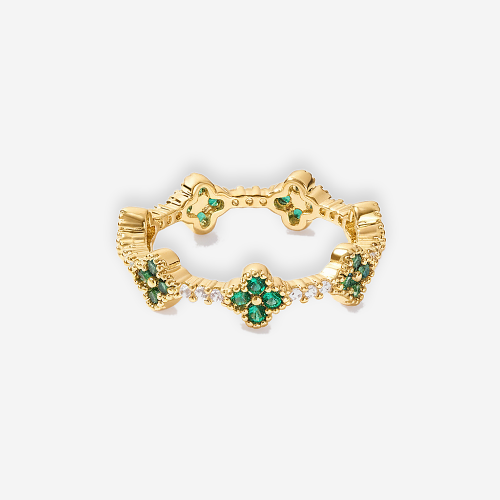 Clover Crystal Ring