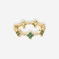Clover Crystal Ring