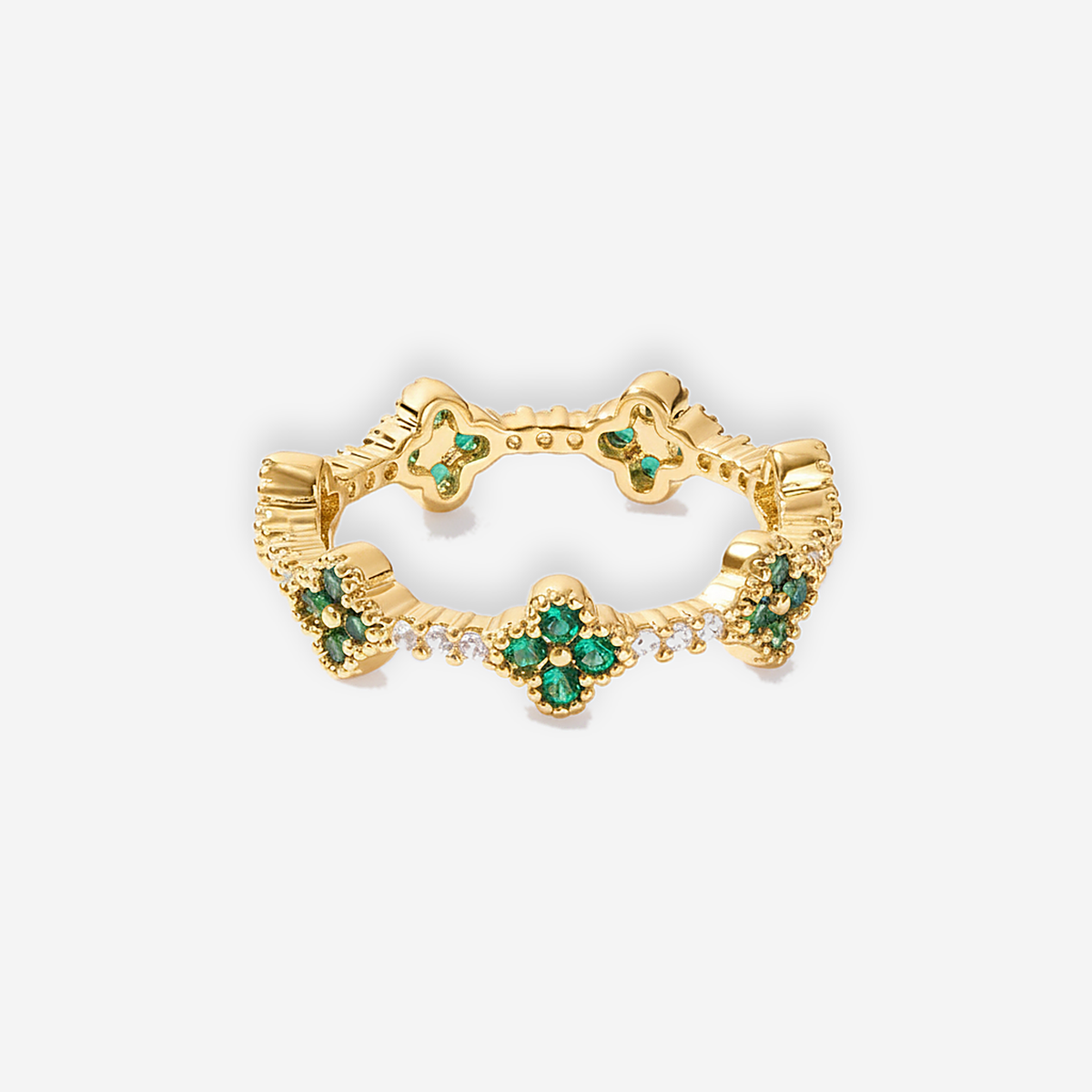 Clover Crystal Ring