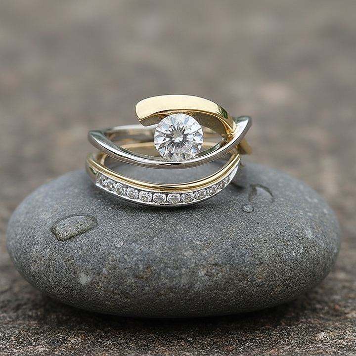 Anillo Dvora de circonita cúbica