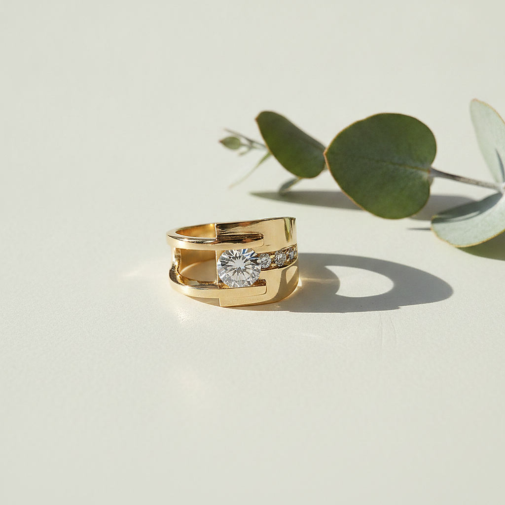Anillo Albane de circonita cúbica