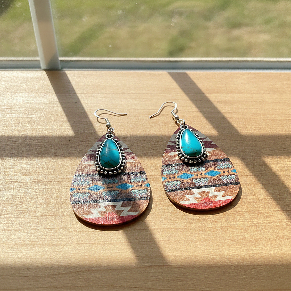 Boucles d’oreilles Sylvie turquoise