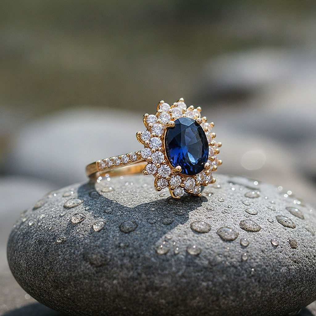 Bague dorée Vivienne