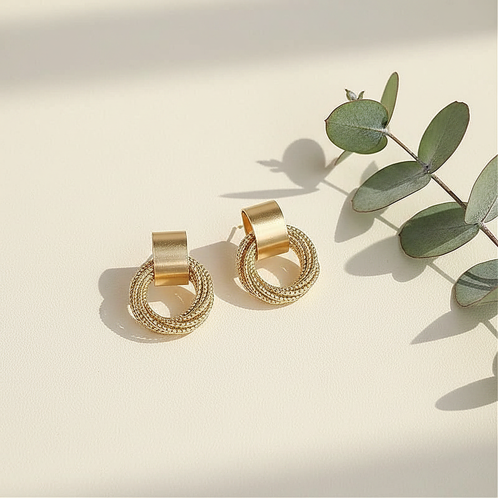 Boucles d’oreilles Lucienne dorées