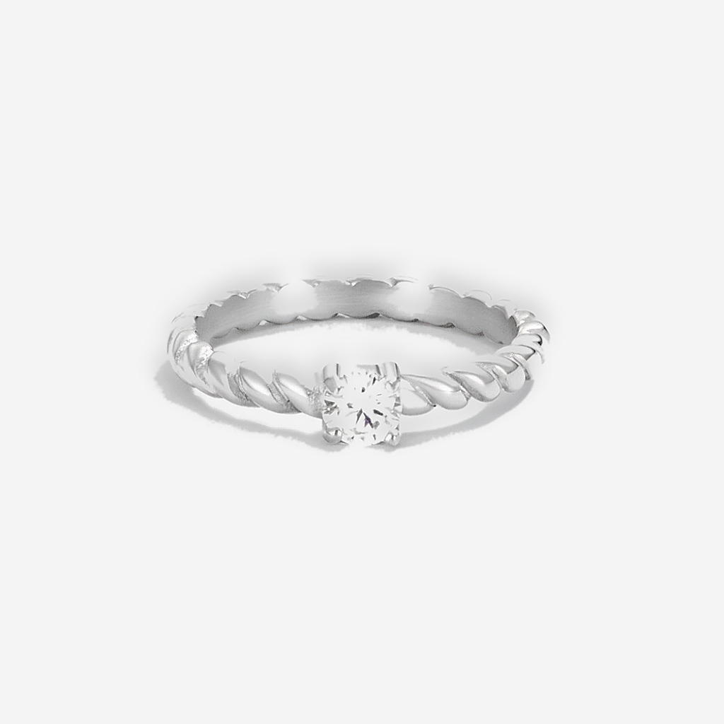 Milan Twisted Crystal Ring