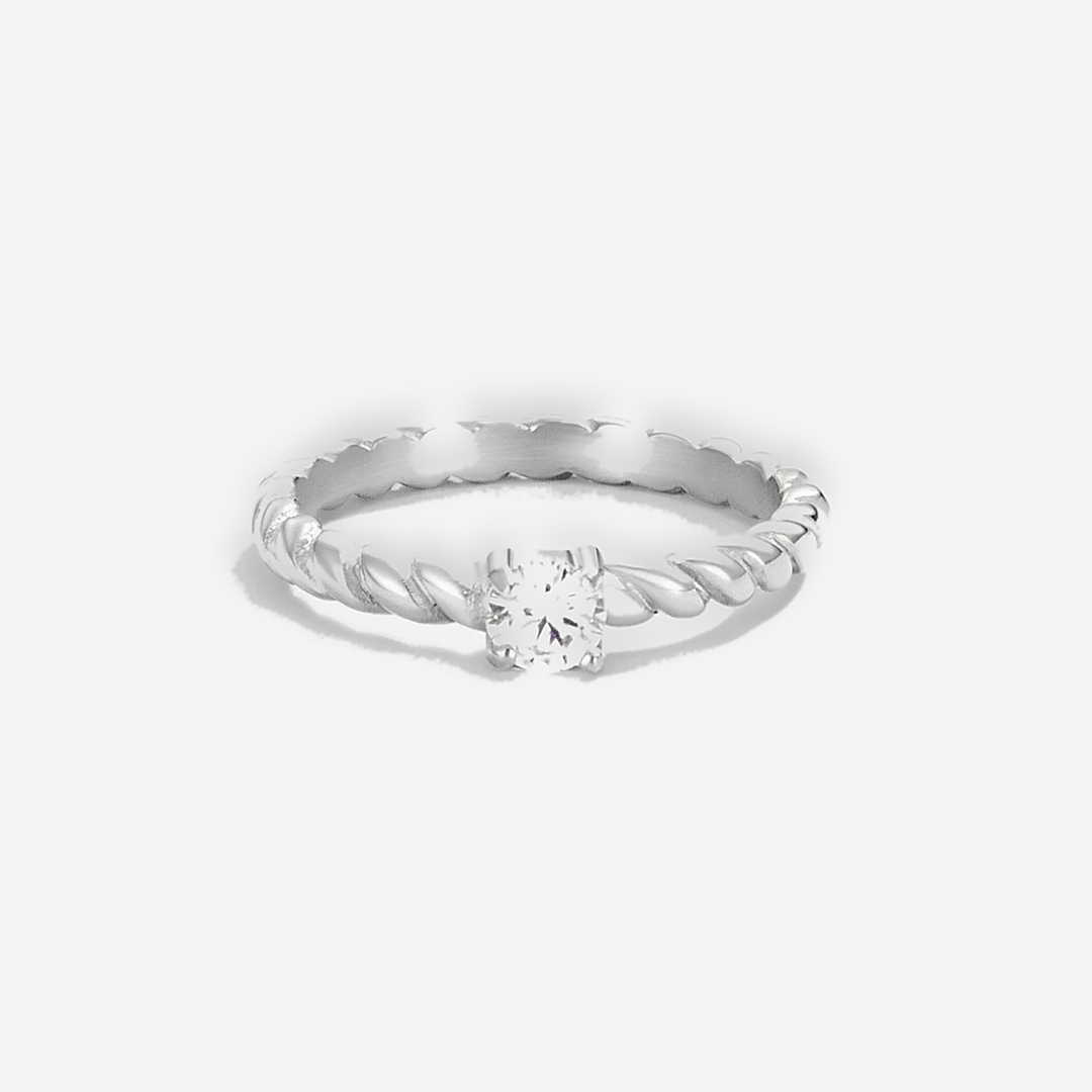 Milan Twisted Crystal Ring