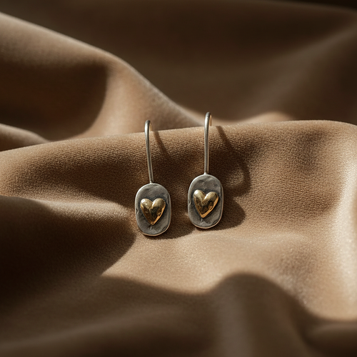 Boucles d’oreilles dorées Ambre