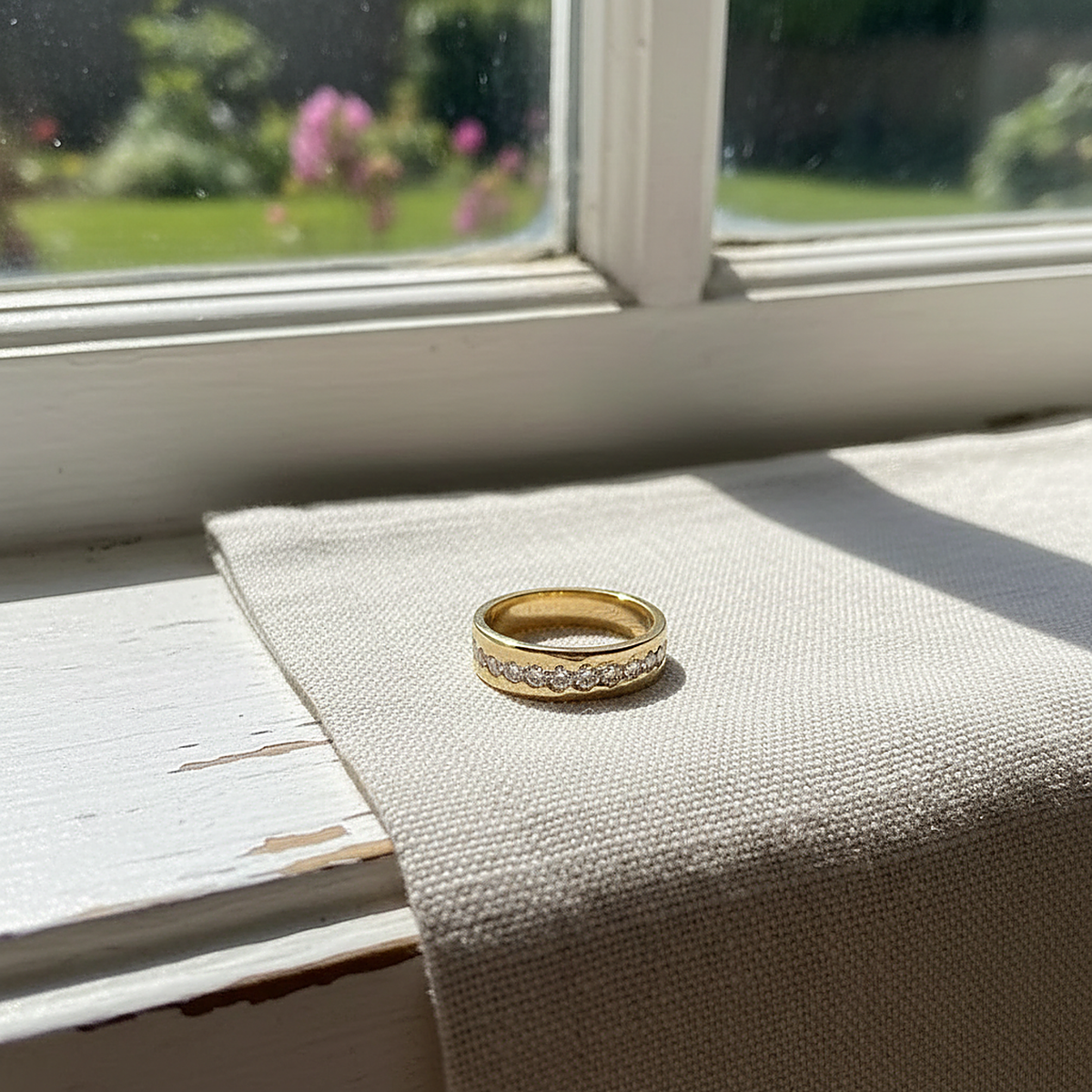 Bague en zircone cerise