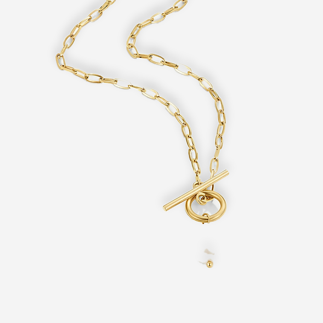 Elle Pearl Gold Necklace