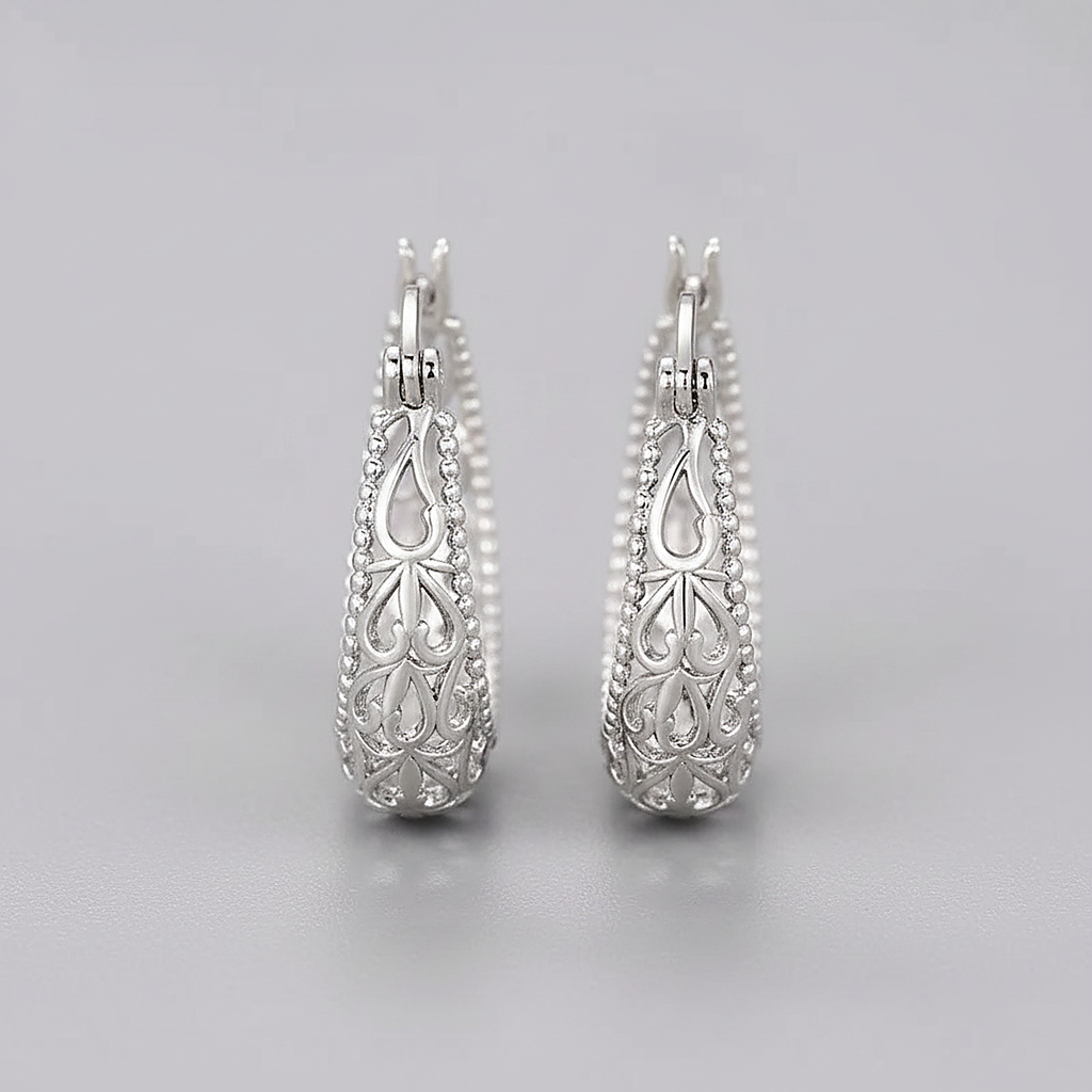 Bela Heirloom Hoop Earrings