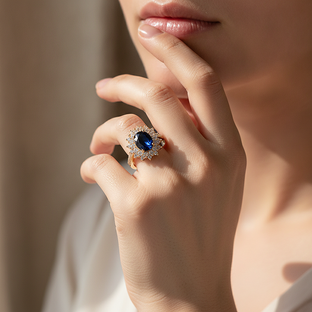 Bague dorée Vivienne