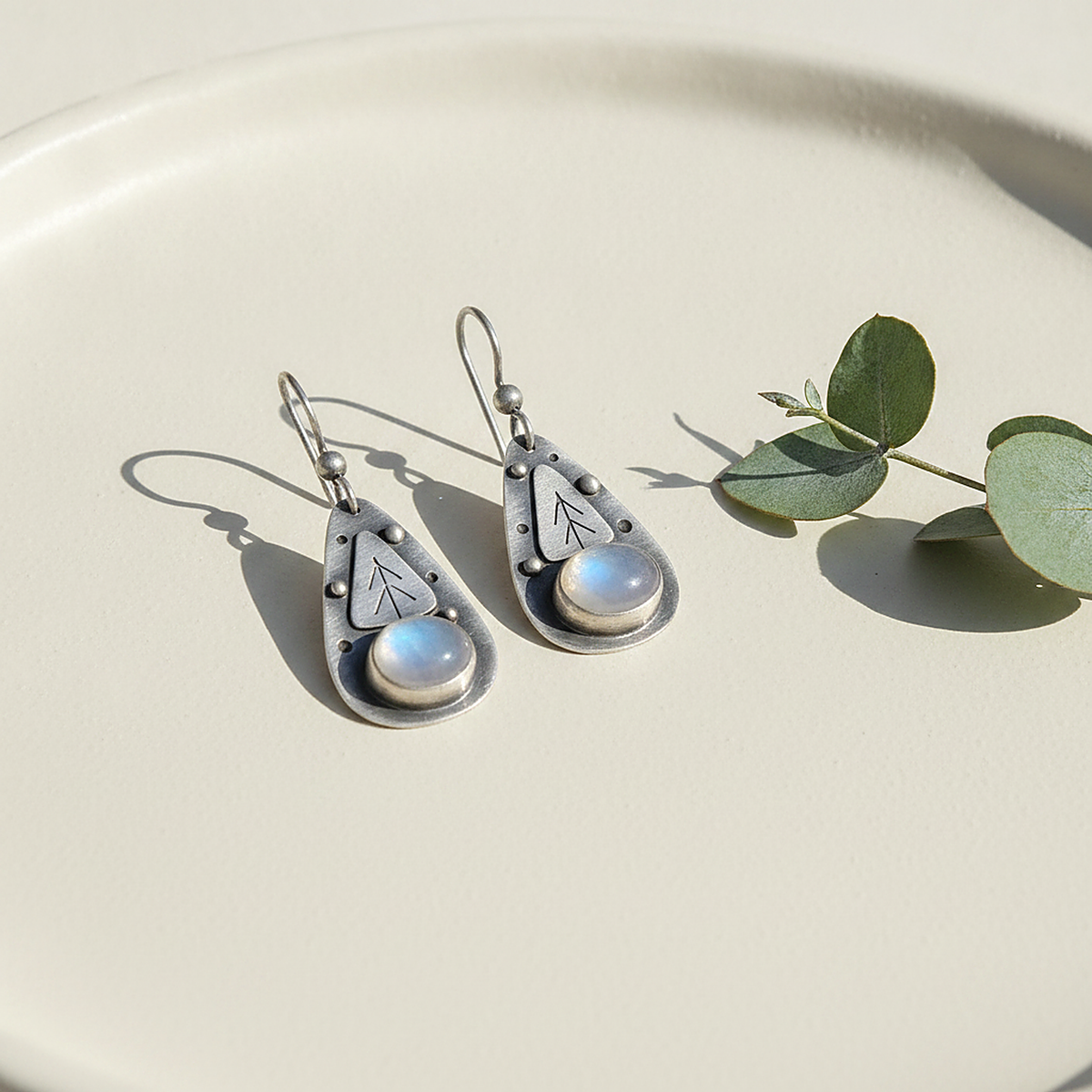Boucles d’oreilles Blythe en pierre de lune