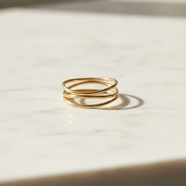 Seraphine Wrap Ring on marble