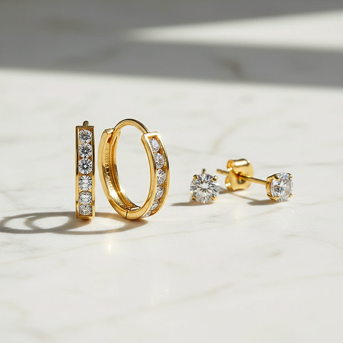Boucles d’oreilles Thessaly dorées