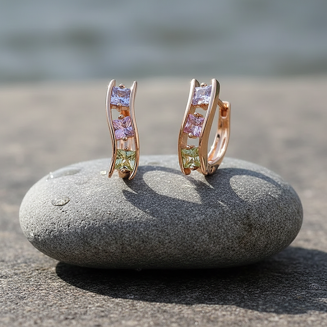 Pendientes Elise de circonita cúbica