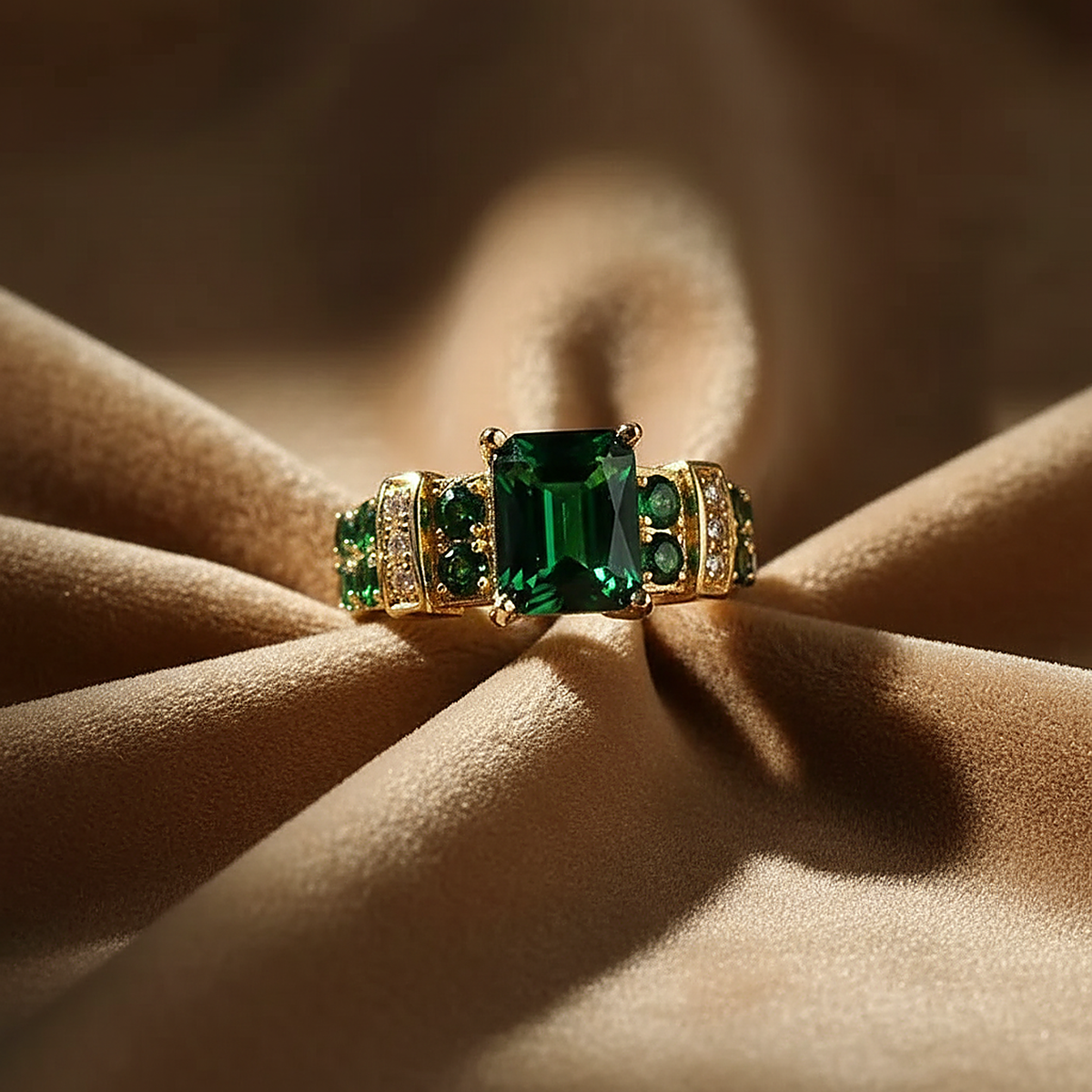 Bague Selene en émeraude