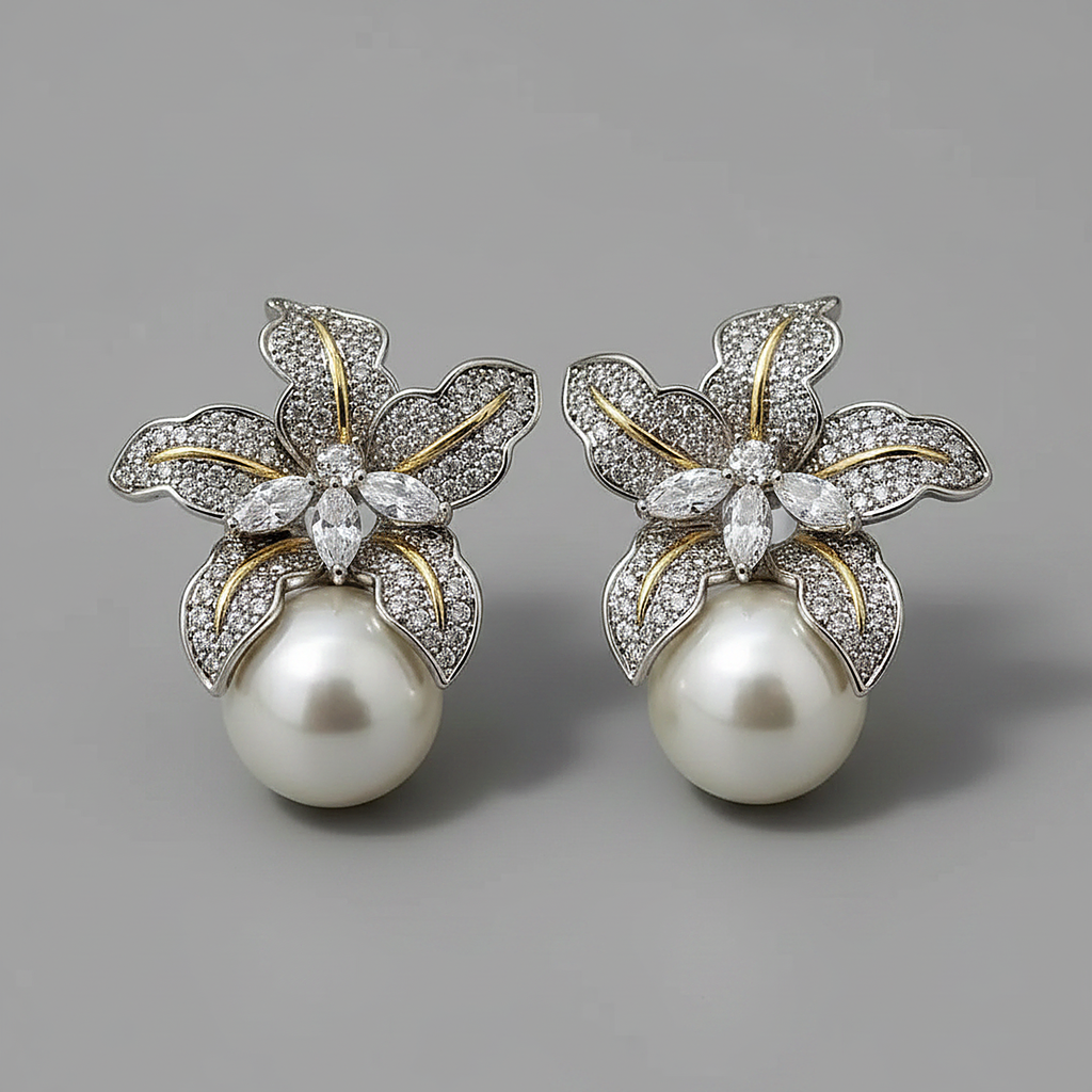 Boucles d’oreilles Elise en perles