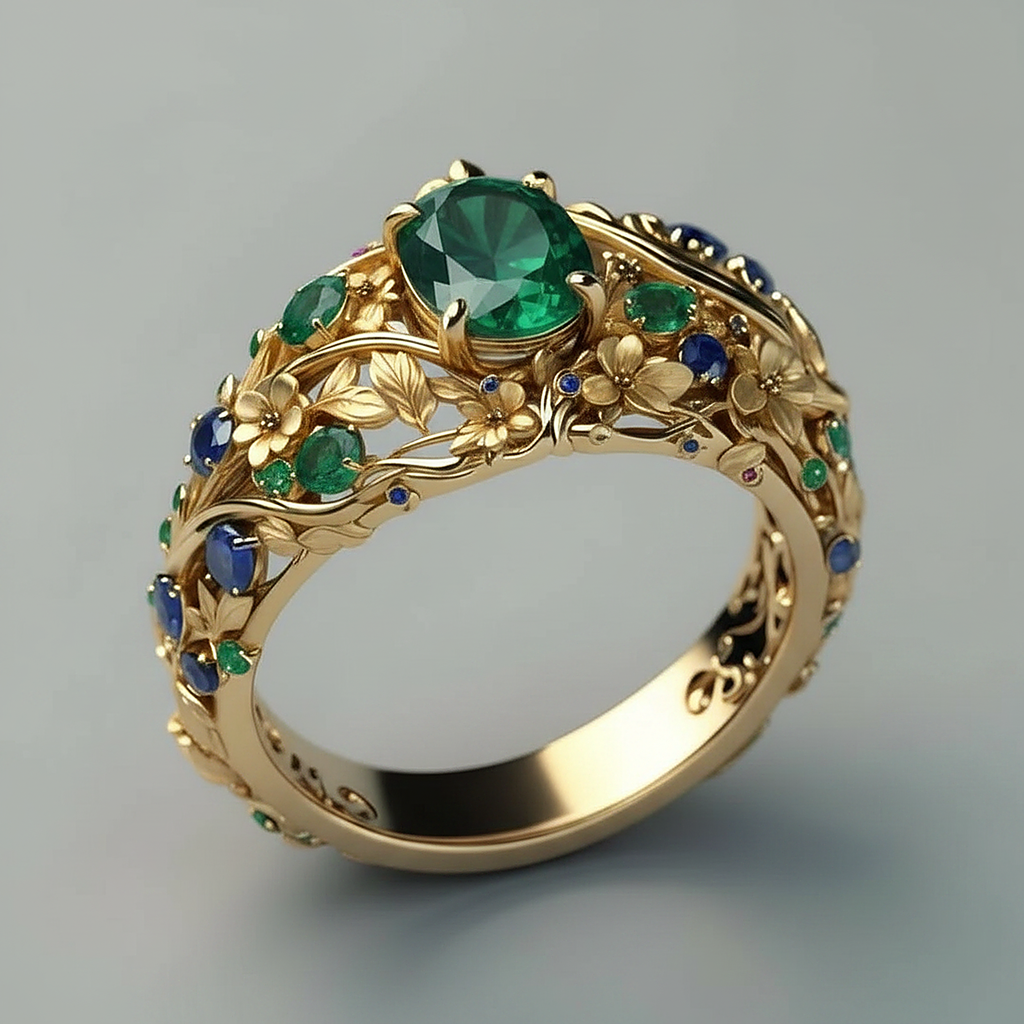 Bague Suri en émeraude