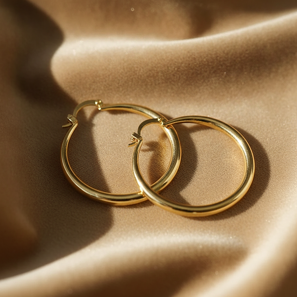 Boucles d’oreilles dorées Ondine