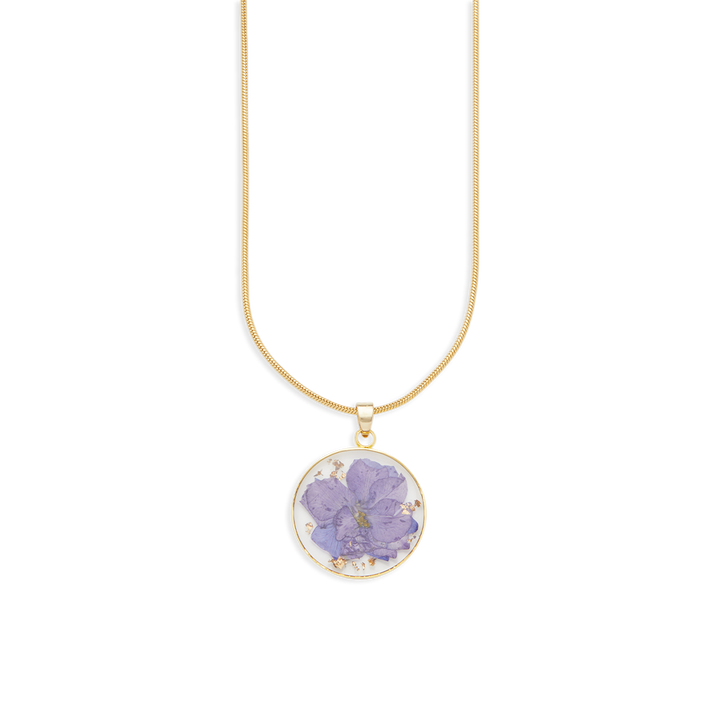 Pressed Birth Flower Necklace