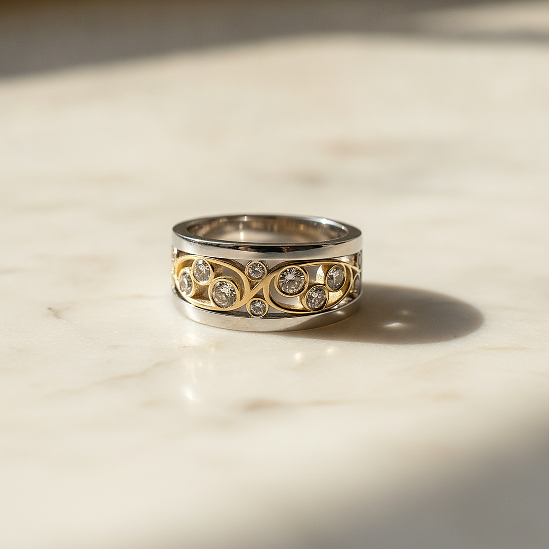 Giada-zirkonia ring