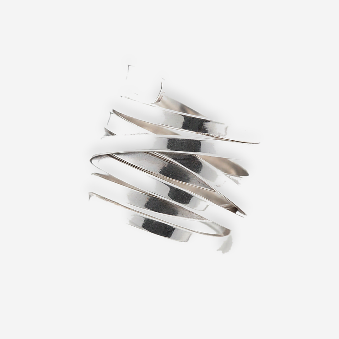 Hazel Thick Silver Band Ring