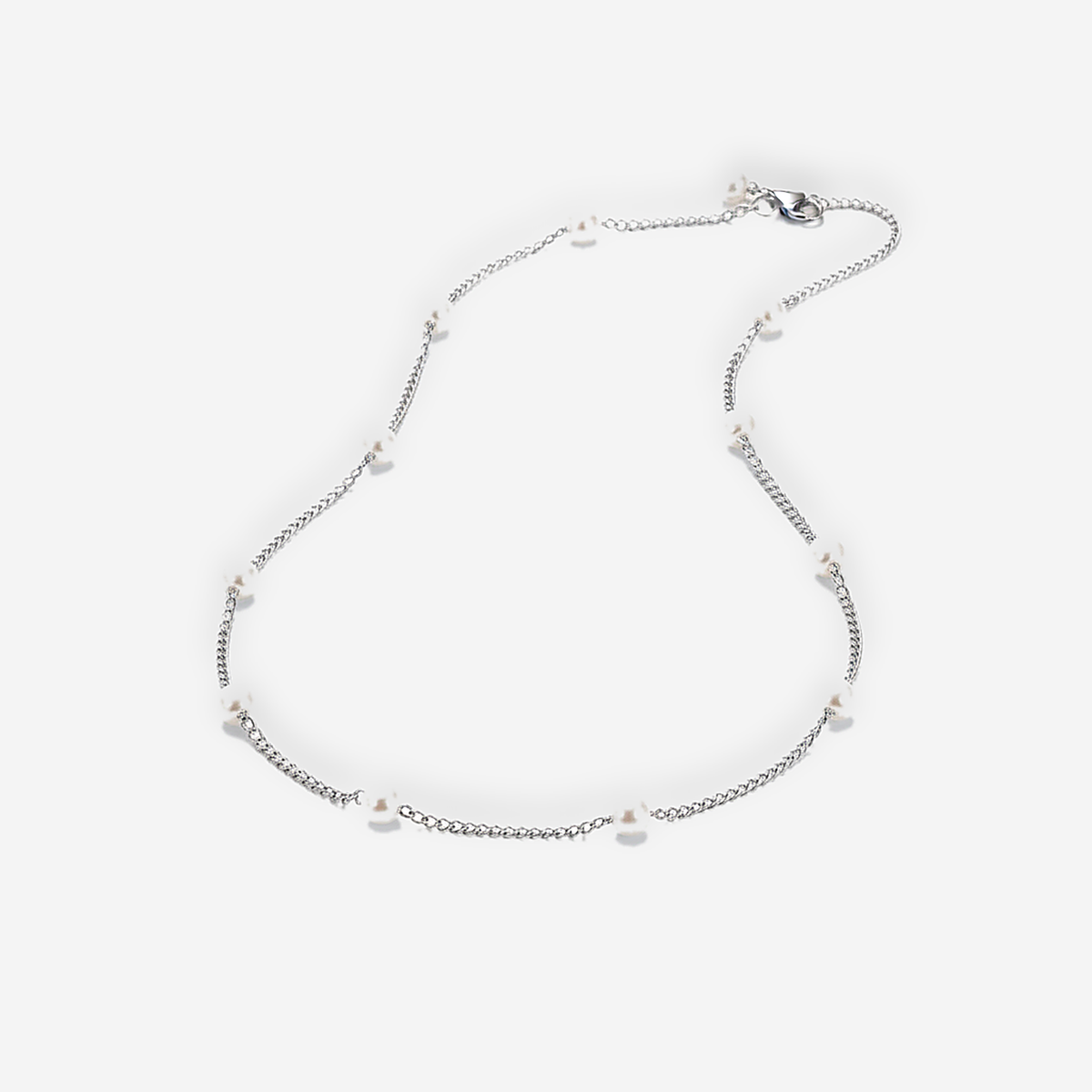 Nadia Pearl Silver Necklace