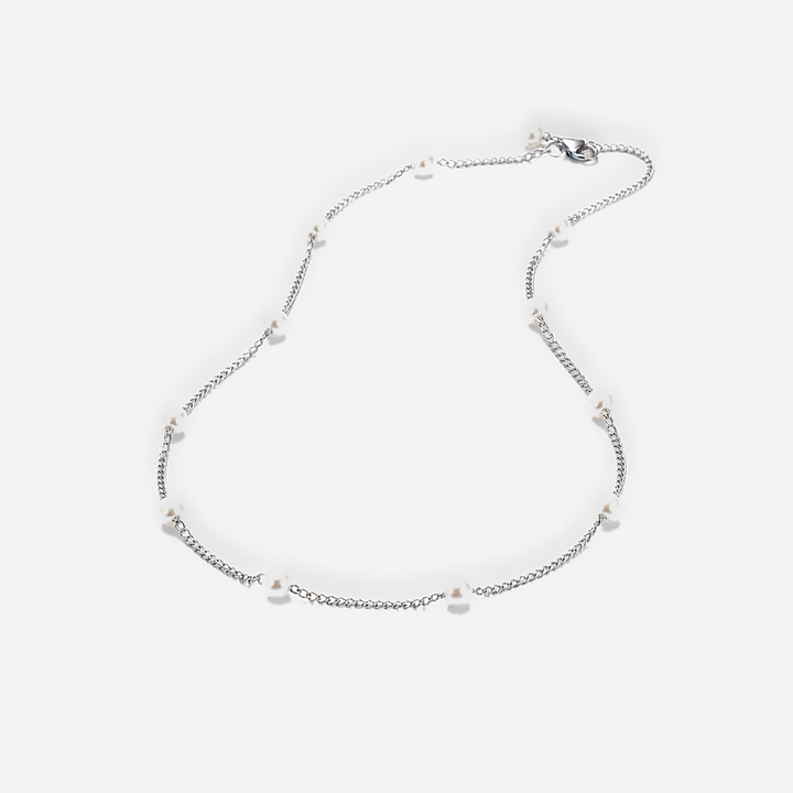 Nadia Pearl Silver Necklace