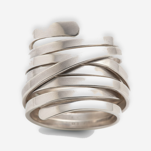 Hazel Silver Band Ring detail